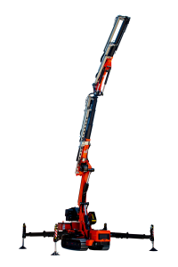 Kniktelescopische rupskraan